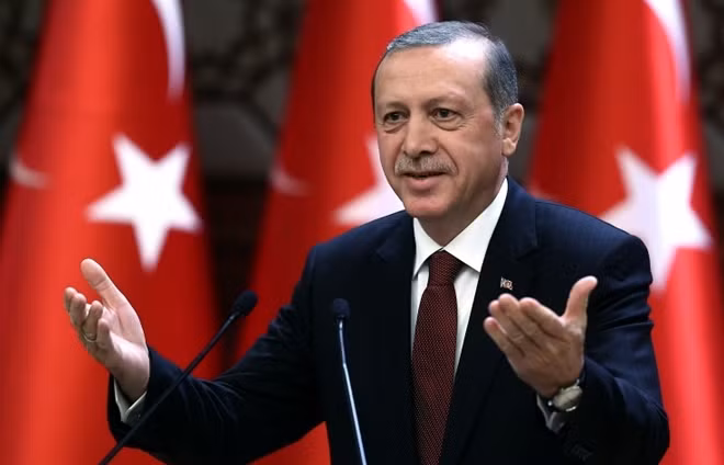 Tổng thống Thổ Nhĩ Kỳ Erdogan. Ảnh: AP.