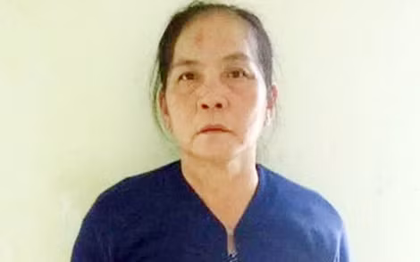 Bà Đèo tại cơ quan điều tra.