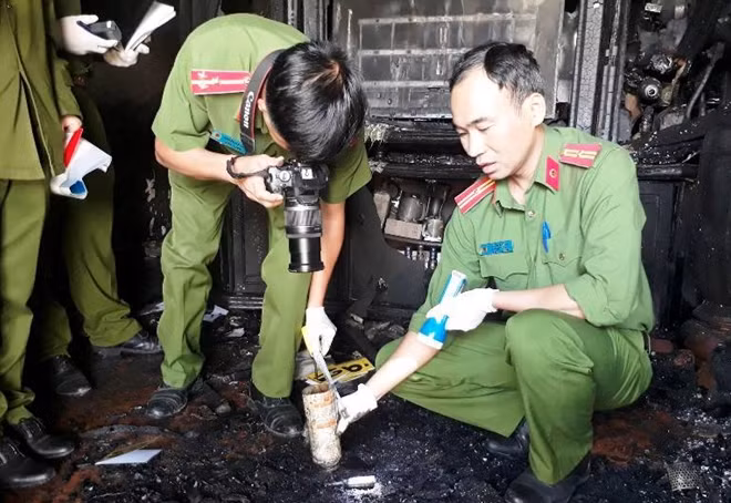 Bình gas mini tại hiện trường