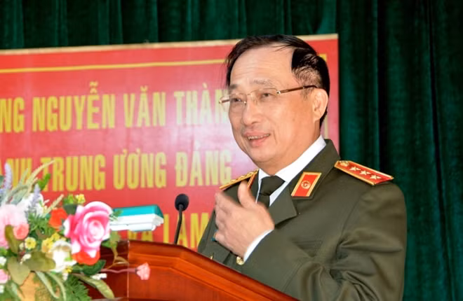 Thượng tướng Nguyễn Văn Thành phát biểu tại buổi làm việc với Cảnh sát PCCC Lâm Đồng.
