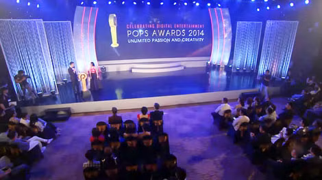 Lễ trao giải POPs Awards 2014 được truyền hình trực tiếp trên YouTube.