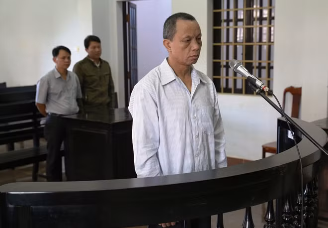Bị cáo Duẩn tại phiên tòa xét xử