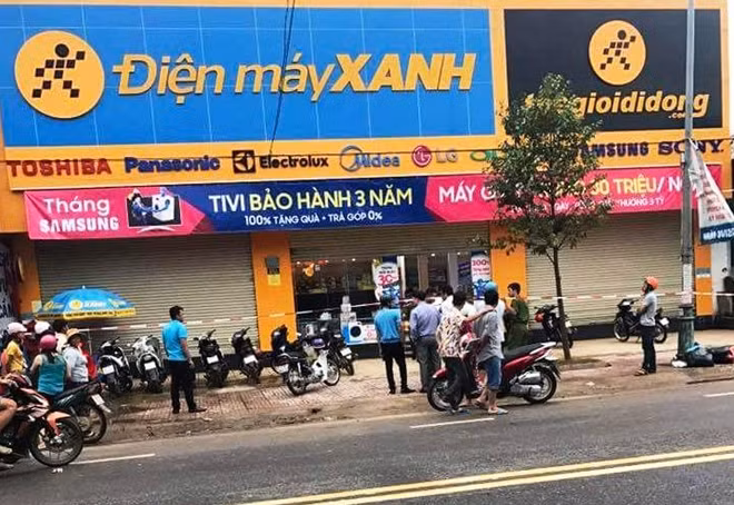 Siêu thị Điện máy xanh, nơi xảy ra vụ án mạng
