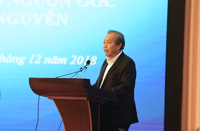Phó Thủ tướng Thường trực Chính phủ Trương Hoà Bình phát biểu khai mạc tại hội nghị