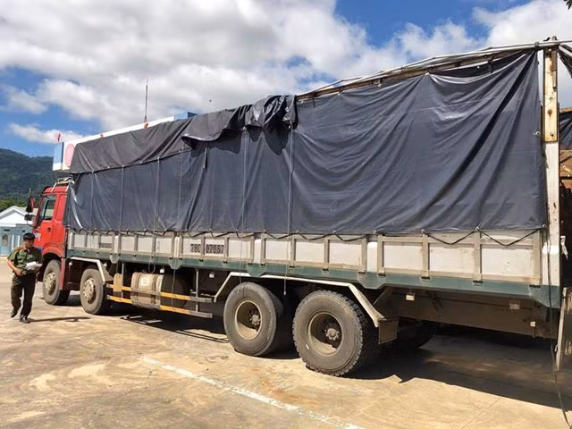 Lực lượng Công an tỉnh Đắk Lắk đang tiến hành kiểm đếm số gỗ trên 2 xe tải bị bắt giữ Lực lượng Công an tỉnh Đắk Lắk đang tiến hành kiểm đếm số gỗ trên 2 xe tải bị bắt giữ