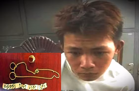 Đối tượng Khang cùng tang vật.