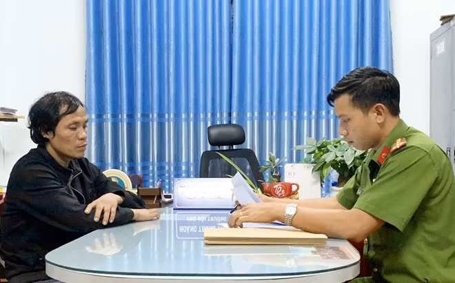 Cơ quan Công an làm việc với đối tượng Hải.