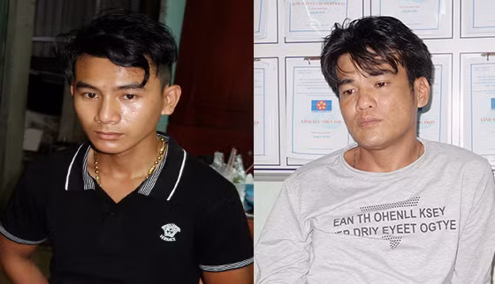 Đối tượng Đại (áo đen) và Anh.