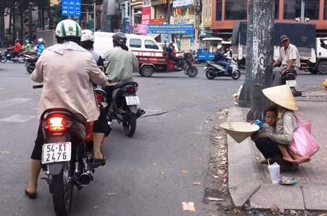 Người ăn xin vẫn còn trên địa bàn TP Hồ Chí Minh.