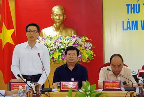 Phó Thủ tướng Vũ Đức Đam phát biểu tại buổi làm việc.