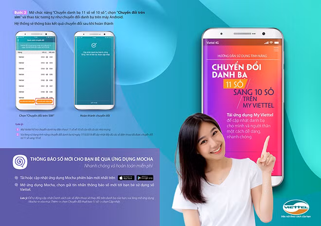 Để không bị gián đoạn liên lạc, Viettel khuyến cáo khách hàng cài đặt và sử dụng tính năng cập nhật danh bạ hoàn toàn miễn phí thông qua ứng dụng My Viettel trước ngày 15-11. Để không bị gián đoạn liên lạc, Viettel khuyến cáo khách hàng cài đặt và sử dụng tính năng cập nhật danh bạ hoàn toàn miễn phí thông qua ứng dụng My Viettel trước ngày 15-11.