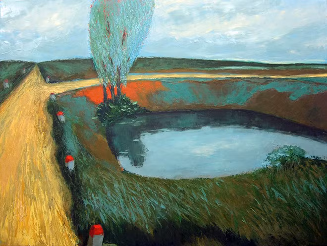 Con đường - 90x120cm - sơn dầu - Phạm Hoàng Hà