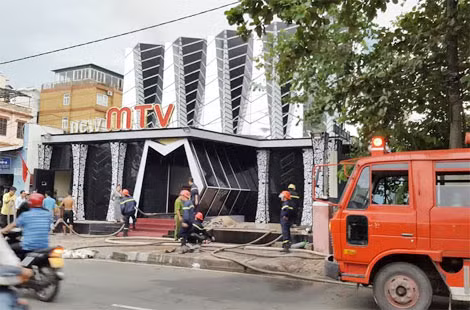 Quán bar New MTV (TP Huế), nơi xảy ra vụ cháy vào sáng 17/9.