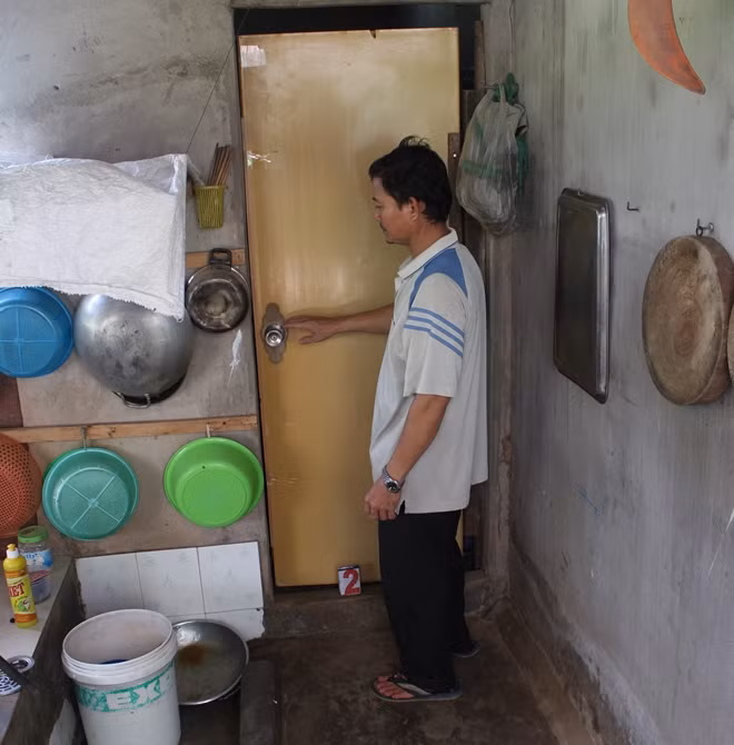 Căn phòng trọ nơi xảy ra vụ án mạng.