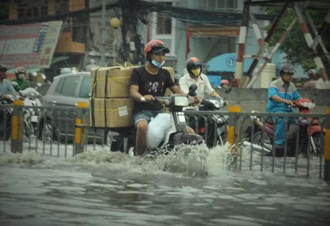 Xe gắn máy đi luôn vào làn xe ô tô