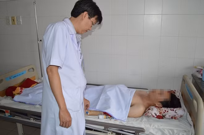 Bệnh nhân T. đang được điều trị tại BVĐKTƯ Cần Thơ.