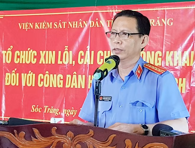 Lãnh đạo Viện KSND tỉnh Sóc Trăng xin lỗi bà Bích.
