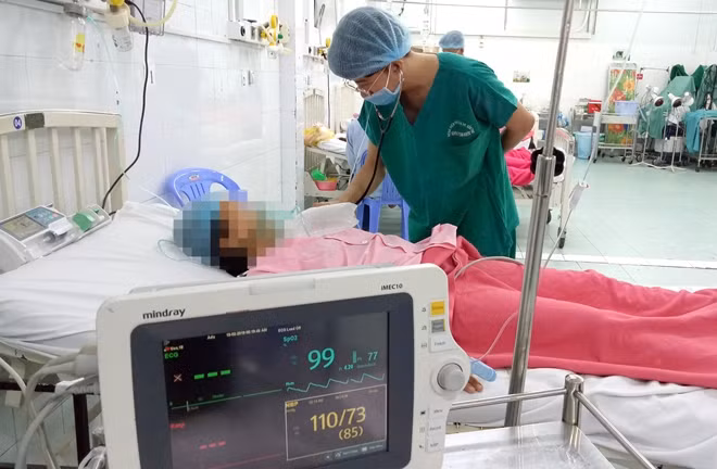 Sản phụ H. đang được điều trị tại BVPS Cần Thơ.