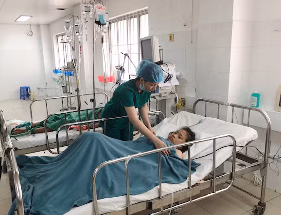 Bệnh nhân Ro Ky Yah người Campuchia, đang được điều trị tại BVĐKTƯ Cần Thơ.