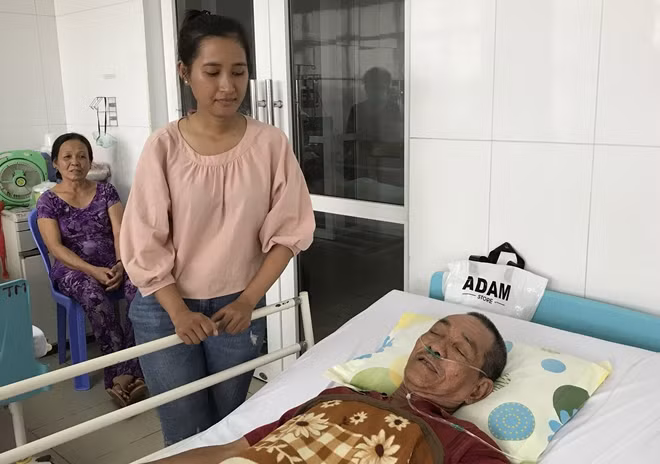 Bệnh nhân Hái đang được điều trị tại BVĐK Sóc Trăng.