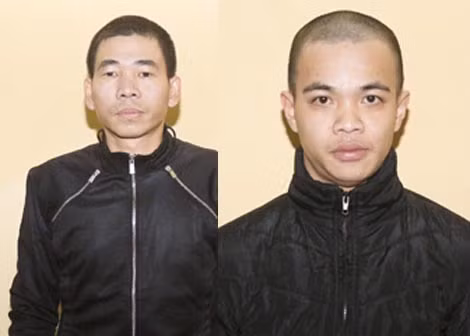 Đàm Trung Thành và Nguyễn Trung Hải tại cơ quan điều tra.