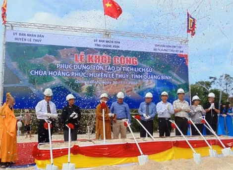 Động thổ phục dựng, tôn tạo Chùa Hoằng Phúc ở Quảng Bình