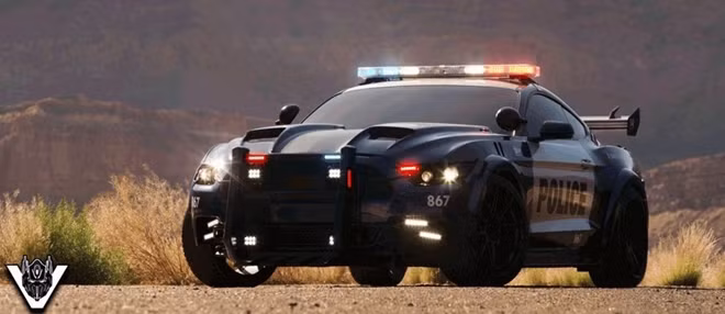 "Barricade" Mustang Saleen Mặc dù không được đánh giá là một chiếc xe cảnh sát thực sự, nhưng hiệu quả trong việc truy bắt tội phạm tại Mỹ nhờ sự trợ giúp của Barricade là điều không thể phủ nhận. Đây là chiếc xe hoàn hảo để đuổi theo Camaro Bumblebee 2010, mẫu xe vốn rất được giới tội phạm ưa thích.