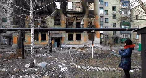 Miền Đông Ukraine hoang tàn vì xung đột. Ảnh: Reuters. Miền Đông Ukraine hoang tàn vì xung đột. Ảnh: Reuters.