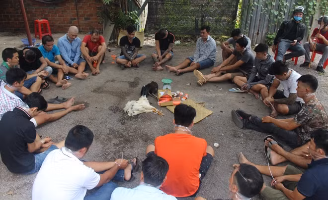 Các đối tượng cùng tang vật