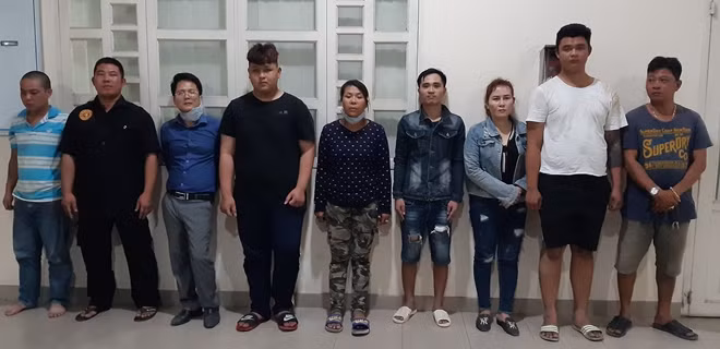 Các đối tượng bị bắt giữ.