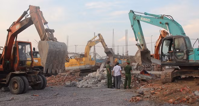 Hiện trường vụ tai nạn.