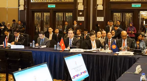 Bộ trưởng Trần Đại Quang tại Hội nghị cấp Bộ trưởng các nước ASEAN +3 về phòng, chống tội phạm xuyên quốc gia lần thứ 7.