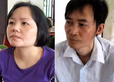Đối tượng Giáp Văn Trung và đối tượng Ngô Thu Lý.
