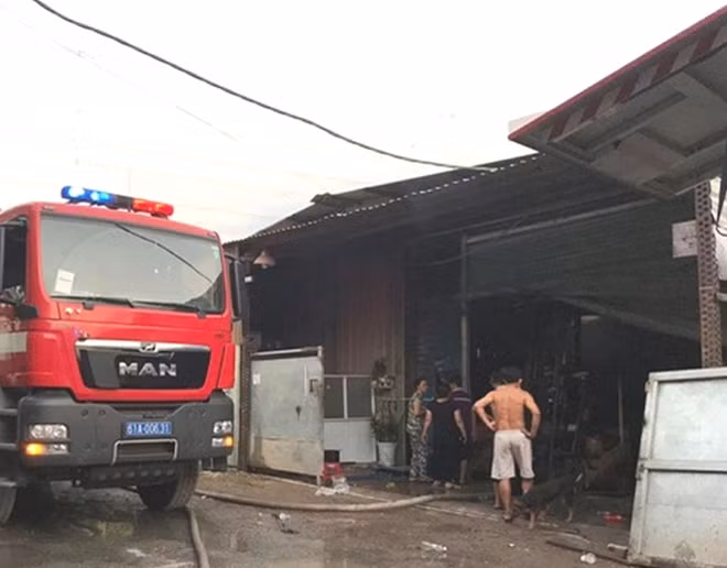 Hiện trường vụ cháy (ảnh C.H)
