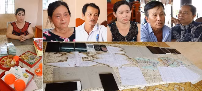 Các đối tượng cùng tang vật