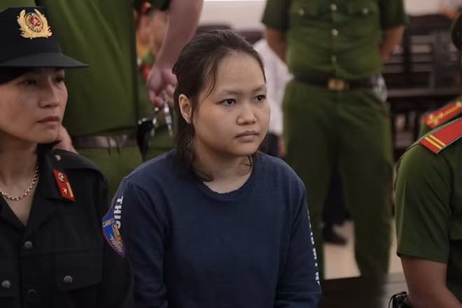 Bị cáo Hà tại phiên tòa
