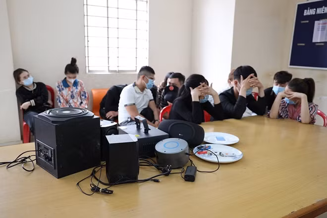 Các đối tượng tại cơ quan Công an