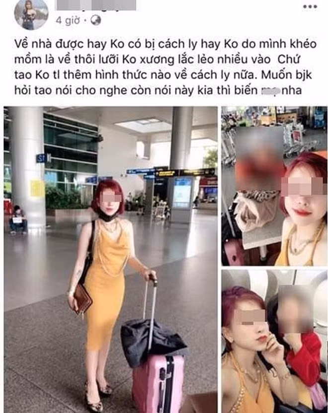 Cô gái khoe trốn cách ly (ảnh MXH)