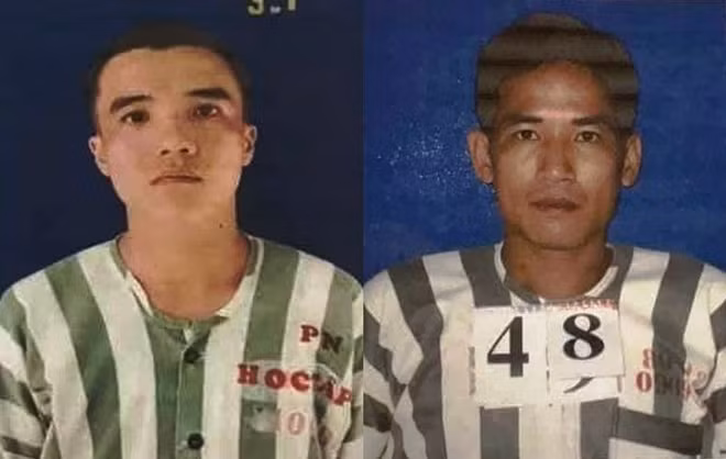 Hai phạm nhân trốn khỏi nơi giam giữ (ảnh do Công an cung cấp)