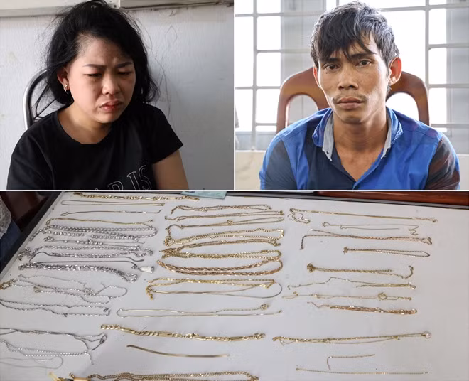 Các đối tượng cùng tang vật