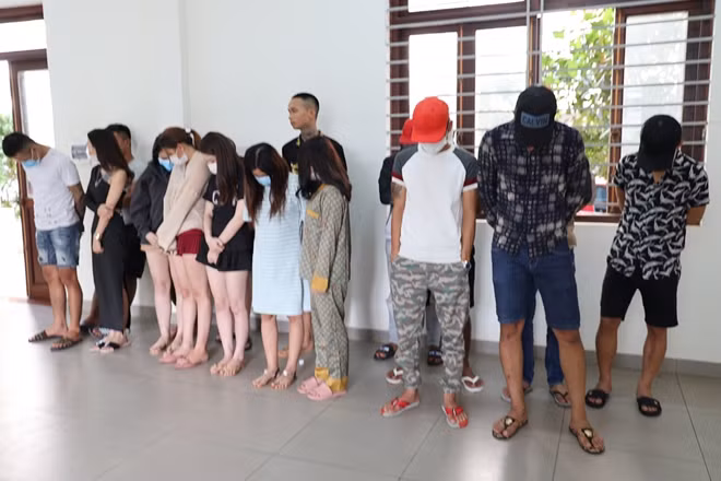 Các đối tượng tại cơ quan Công an
