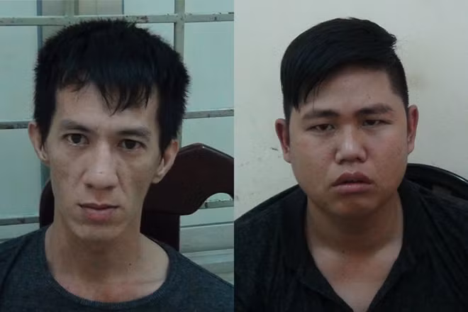 Đối tượng Huy (bên trái) và Cường