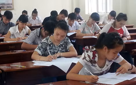 Học sinh trong kỳ thi tuyển sinh năm học trước.