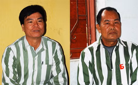 Hai phạm nhân Cao Thế Từng và Lê Tuấn Bút.