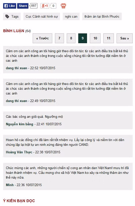 Qua candonline, đã có hơn 10.000 lời khen ngợi lực lượng CAND khám phá 2 vụ thảm án. Qua candonline, đã có hơn 10.000 lời khen ngợi lực lượng CAND khám phá 2 vụ thảm án.