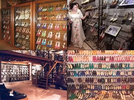 Bộ sưu tập giày khổng lồ nổi tiếng của Imelda Marcos.