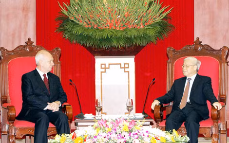 Tổng Bí thư Nguyễn Phú Trọng tiếp Đại sứ đặc mệnh toàn quyền LB Nga tại Việt Nam.