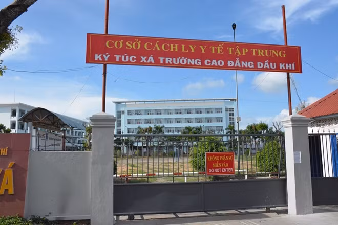 Cơ sở cách ly y tế tập trung của BR-VT đặt tại ký túc xá Trường Cao đẳng Dầu khí.