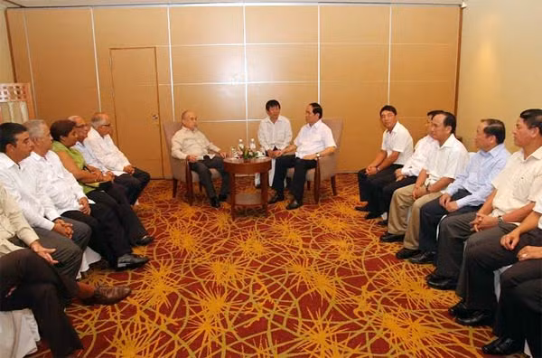 Toàn cảnh buổi tiếp. Ảnh Việt Hưng.