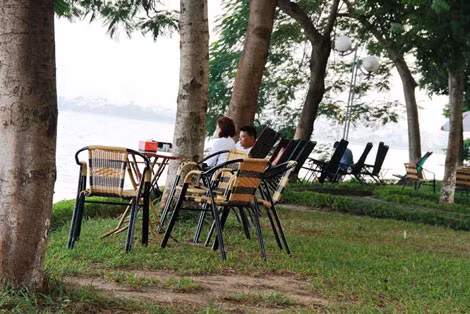 Bãi cỏ cũng bị lấn chiếm, khiến cỏ bị dập nát và khô héo. Bãi cỏ cũng bị lấn chiếm, khiến cỏ bị dập nát và khô héo.